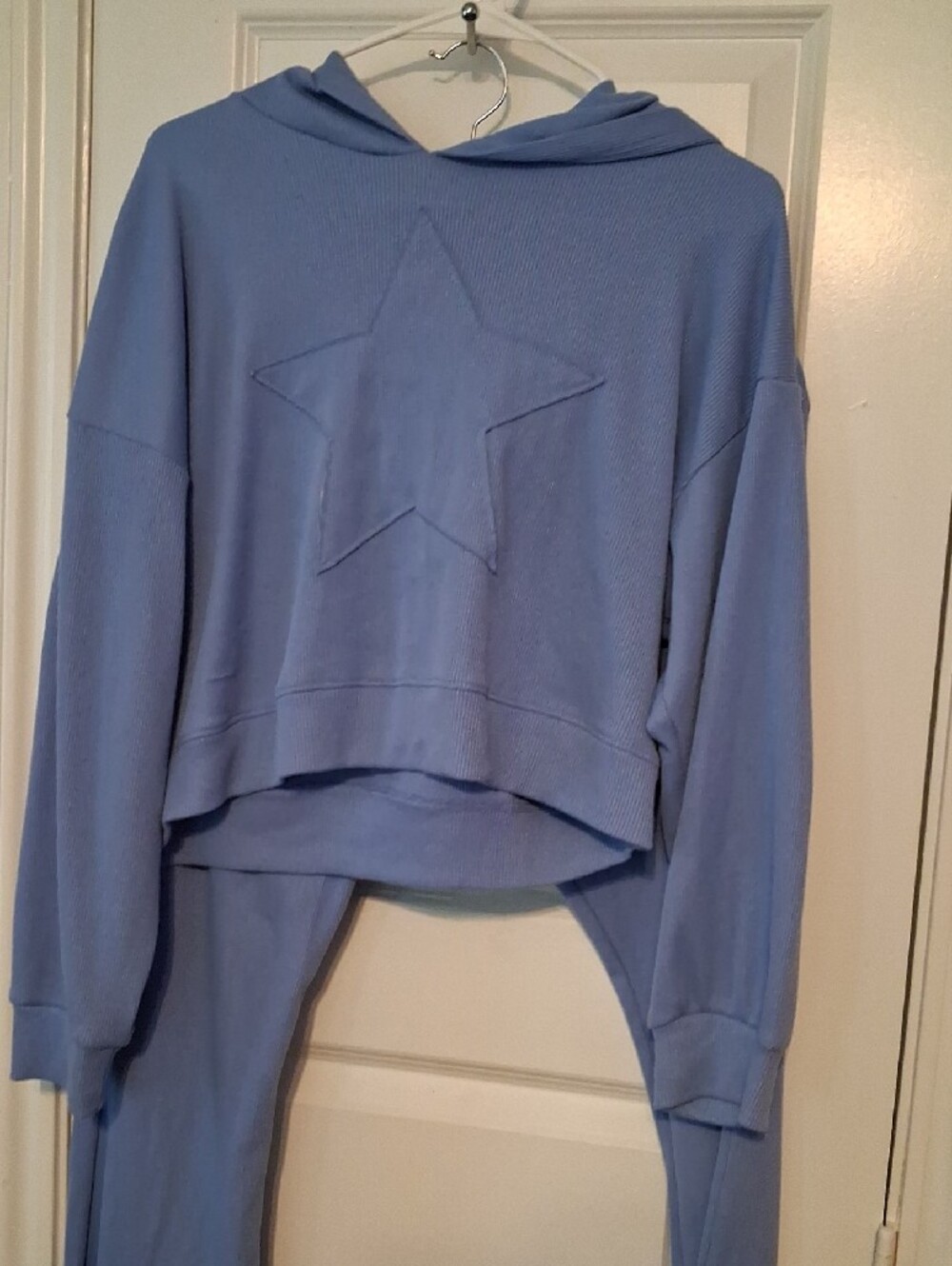 No Boundaries Light Blue Two-Piece Hoodie & Wide-Leg Pants Set - Picture 2 of 3